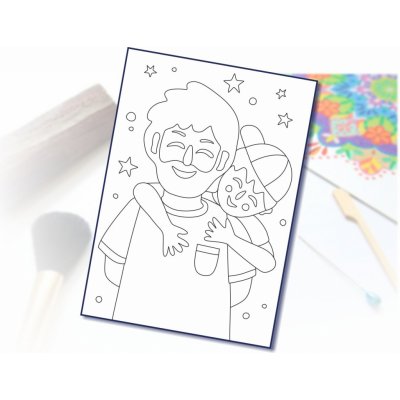 Radost v písku Šablona na pískování pro tatínka 2 A5 148 x 210 mm – Sleviste.cz