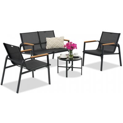 Garden Point Zahradní nábytek Moreno černý – Hledejceny.cz