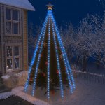 vidaXL Světýlka na stromeček 500 modrých LED 500 cm dovnitř i ven – Zboží Mobilmania