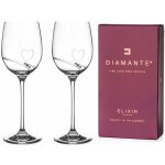 Swarovski Diamante sklenice na bílé víno Romance s kamínky 2 x 330 ml – Sleviste.cz