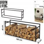 DOCHTMANN Stojan na dřevo kovový 100x25x40cm – Zbozi.Blesk.cz