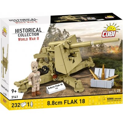 COBI 3141 World War II Německé protiletadlové dělo 8.8 cm Flak 18 1:35 – Hledejceny.cz