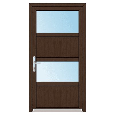 OknaDvereNaMiru.cz Vchodové dveře SLOUPKOVÉ Zora 7 zlatý dub 110 x 215 cm – Zboží Mobilmania