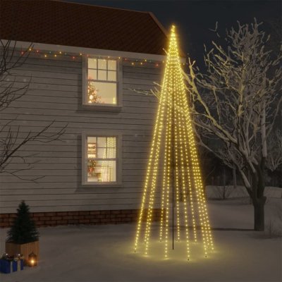 zahrada-XL Vánoční strom s hrotem 732 teple bílých LED diod 500 cm – Zboží Mobilmania