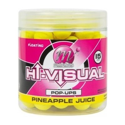 Mainline Plovoucí boilies High Visual Pop-ups Pineapple Juice 15mm 50ks