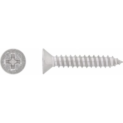Vrut do plechu se zápustnou hlavou PH2 plný závit bíle pozink. 4,8x19 mm, 12 ks – Hledejceny.cz