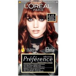 L'Oréal Préférence 6.45 intenzivní měděná hnědá barva na vlasy - Nejlepší  Ceny.cz
