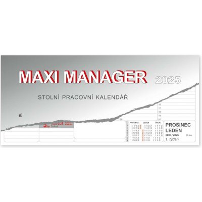 MAXI MANAGER stolní 32x17,5 cm, 1 ks 2025 – Zbozi.Blesk.cz