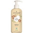 ATTITUDE Bio Spectra dětské tělové mýdlo a šampon (2 v 1) baby leaves s vůní hruškové šťávy 473 ml