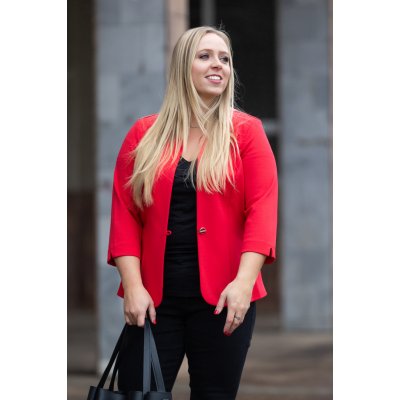 Magwa Krátké sako MAGDA Červená – Zboží Dáma