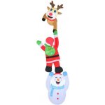 Šplhající Santa Claus TT10036DE se sobem a sněhulákem, 308 cm - A COSTWAY – Hledejceny.cz