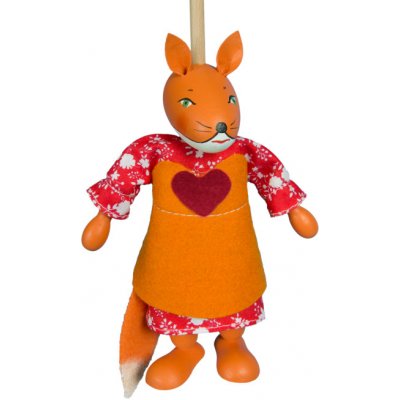 Mašek loutka bez nití Lištička vínové srdíčko – Zboží Dáma