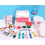 iMex Toys Doktorská sada pro děti růžový kufřík 38 ks – Zboží Dáma