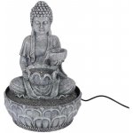 HOMESTYLING Fontána pokojová s LED osvětlením 29 cm Budha šedá – Zboží Dáma