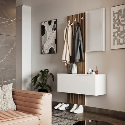 Tempo Kondela Předsíňová sestava rebeka bílá dub artisan – Zboží Dáma