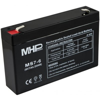 MHPower Pb VRLA AGM 6V 7Ah MS7-6 MS7-6 – Zboží Mobilmania