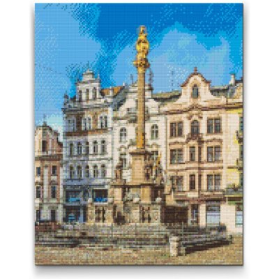 Painting Queens Painting Queens Diamantové malování Mariánský sloup v Plzni 30 × 40 cm bez rámu hranaté – Zbozi.Blesk.cz