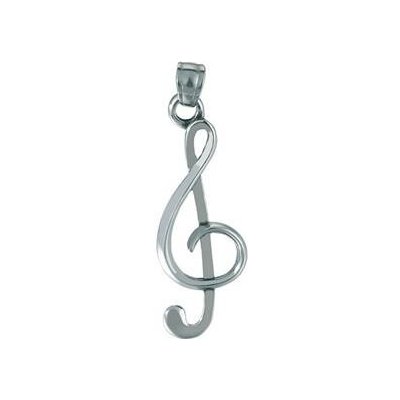 Šperky4U Ocelový přívěšek houslový klíč OPP1891