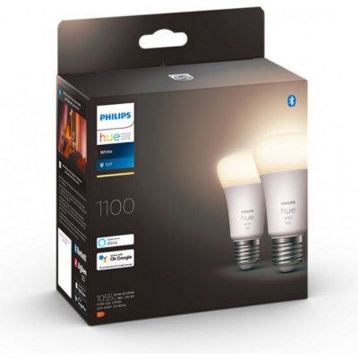 Philips HUE LED White žárovka E27 A60 9,5W 2-set – Zboží Živě