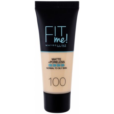 Maybelline Sjednocující make-up s matujícím efektem Fit Me! Matte & Poreless Make-Up 100 Warm Ivory 30 ml – Zboží Mobilmania