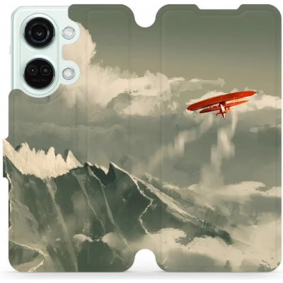 Pouzdro Mobiwear Flip OnePlus Nord 3 5G - MA03P Oranžové letadlo v horách