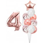 Balónkový set 4.narozeniny rosegold – Zboží Dáma
