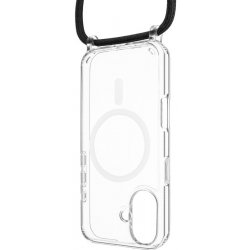 FIXED MagPure Neck s černou šňůrkou na krk pro Apple iPhone 16 FIXPUNM-1400-BK