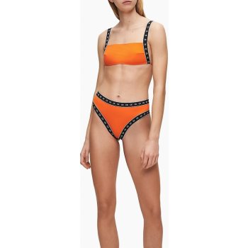 Calvin Klein oranžový bikiny top SQUARE BANDEAU