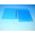 Karton P+P Pořadač 4 kroužkový A5 2,5 cm průhledný modrý – Zboží Živě