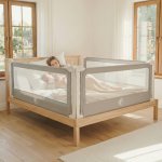 Monkey Mum Zábrana na postel Popular 200 cm tmavě šedá design – Zboží Dáma