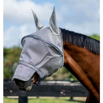 Horseware Maska na hlavu Rambo Plus silver titanium grey – Sleviste.cz