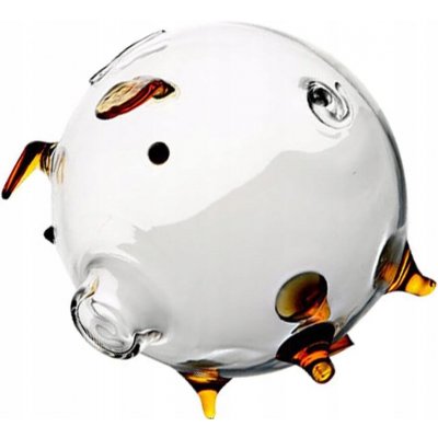 Pokladnička na dárek Velké prasátko na mince Skleněné bankovky Průhledné – Zboží Dáma