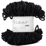 Bavlněná šňůra MILA GLITTER 5mm - Černá stříbrná/PG105 – Zboží Mobilmania