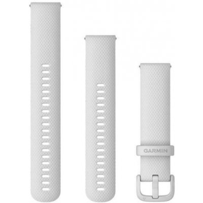Garmin řemínek Quick Release 20mm, silikonový bílý, stříbrná přezka 010-11251-1P – Zboží Mobilmania