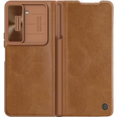 NILLKIN QIN LEATHER Samsung Galaxy Z Fold 5 5G hnědé – Zboží Živě