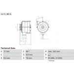 generátor BOSCH 0 986 034 170
