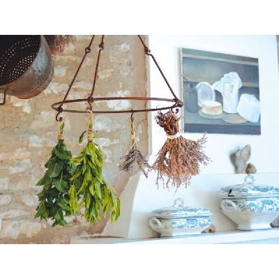 Esschert Design Držák na sušení bylinek Secrets du Potager hnědý 36 x 40 cm – Zboží Dáma