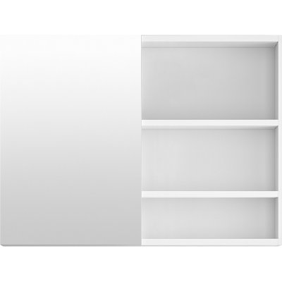 CERANO - Koupelnová zrcadlová skříňka Orea - bílá matná - 80x65x15 cm – Zboží Mobilmania