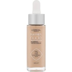 L'Oréal Paris True Match Nude Plumping Tinted Serum sérum pro sjednocení barevného tónu pleti 2-3 Light 30 ml