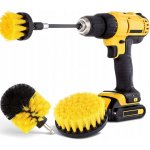 Fortel Čistící nylonový kartáč do vrtačky 7425, sada 3 ks, 50mm, 100mm, 127mm + nástavec – Sleviste.cz