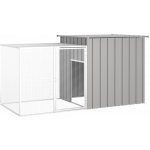 vidaXL Klec pro králíky šedá pozinkovaná ocel 200 x 91 x 100 cm – Zboží Dáma