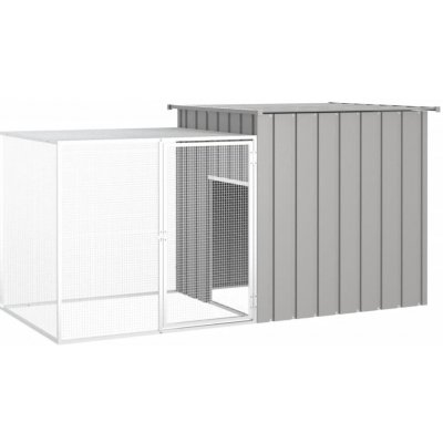 vidaXL Klec pro králíky šedá pozinkovaná ocel 200 x 91 x 100 cm – Zboží Dáma