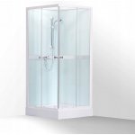 Roth Čtvercový sprchový box PETRA NEW 80 cm Bílá Sklo TRANSPARENT 4000722 – Zboží Mobilmania