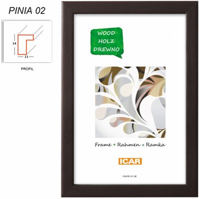 Rámeček dřevěný Icar PINIA 02 30x40 tmavě šedý – Zboží Živě