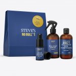 Steve's Set vlasový pudr pro muže 35 ml + stylingový sprej s mořskou solí 500 ml + šampon na vlasy a vousy 250 ml – Hledejceny.cz