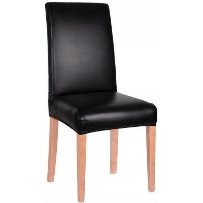 SPRINGOS Potah na židli elastický, černý, imitace kůže SPRINGOS SPANDEX HA0036-XG