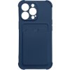 Pouzdro a kryt na mobilní telefon Apple Hurtel Card Armor Case pro iPhone 13 mini card wallet silicone armor case Air Bag navy blue 5907769335259