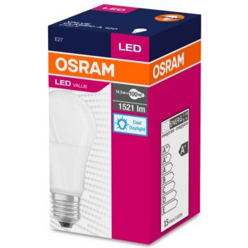 Osram Value CLA100, E27, 1521lm, 14.5W, 865 studená bílá