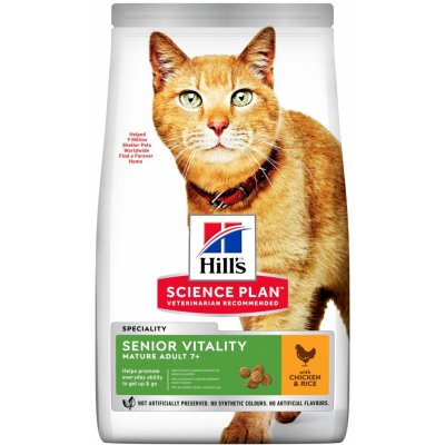 Hill's Science Plan Feline Adult 7+ Senior Vitality Chicken 7 kg – Zboží Mobilmania