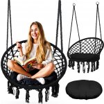 Sofotel Závěsné zahradní křeslo BOHO Černá houpačka – Zboží Mobilmania
